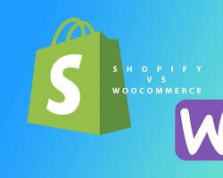 Image of Shopify and WooCommerce logos sidebyside