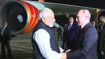 Narendra Modi leaves home after