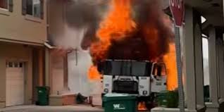 Fully engulfed garbage truck fire spreads to apartments in northwest Sparks