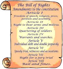 Image result for the US constitution/Bill of Rights
