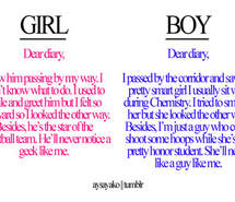 boy, diary, girl, quote - image #119566 on Favim.com via Relatably.com