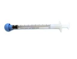 1ml Oral Syringes with End caps - 50 white syringes 50 BLUE ...