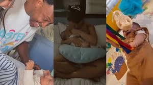 Ao lado de Thiaguinho, Carol Peixinho encanta ao mostrar novos registros com o filho, Bento: 'Vida'