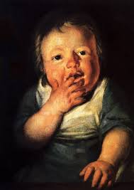 Study of little child - Jacob Jordaens. Artist: Jacob Jordaens. Completion Date: 1626. Style: Baroque. Genre: portrait. Technique: oil. Material: canvas - study-of-little-child-1626