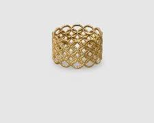 Image of 3D printed ring with an intricate lattice pattern