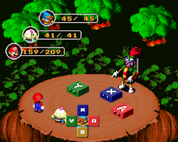 Imagem de Super Mario RPG Battle Screen