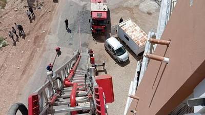 Mardin'de apartmanın 5'inci katında yangın