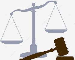 Image of gavel and scales of justice, symbolizing the judicial system