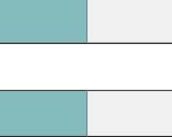Image of two identical rectangles, one divided into halves with one shaded, the other into quarters with two shaded, illustrating 1/2 = 2/4