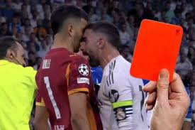 Rulli messes with Carvajal, the captain sent off
