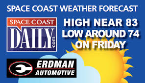 BREVARD WEATHER: Showers Possible, High Near 83, Low of 74 Friday On the Space Coast