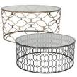 Glass metal side table Sydney