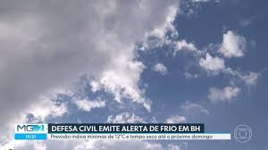 Defesa Civil emite alerta de frio em BH