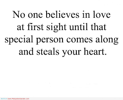 Love Quotes: No One Believe In Love At First Sight A Quote About ... via Relatably.com