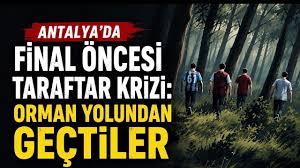 Trabzonspor Taraftarı Orman Yolundan Stada Gitmeye Çalıştı