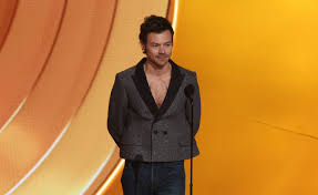 Harry Styles Perfects the Shirtless Blazer at the 2026 Grammys