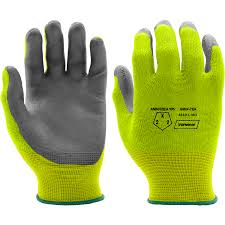 Lime Nylon Shell A1 Cut Resistant Polyurethane Coated Gloves ...