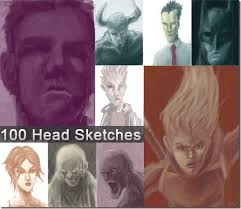 I&#39;ve been taking a bunch of online courses from Conceptart.org and think I&#39;ve learned a great deal about composition, color theory, freelancing, ... - 100HeadSketches_thumb