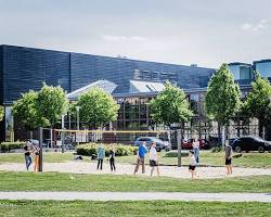 German university campus student life architecture, généré par IA