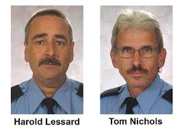 Winnipeg fire captains Harold Lessard and Tom Nichols are shown in these handout photos. (CP / City of Winnipeg) - image