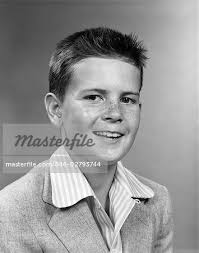 Stock Photo - 1950s 1960s PORTRAIT SMILING FRECKLE FACED BOY LONG CREW CUT WEARING STRIPE SHIRT SUIT JACKET SCHOOL PHOTO - 846-02793744em-1950s-1960s-PORTRAIT-SMILING-FRECKLE-FACED-BOY-LONG-CREW-CUT-WEARING-S