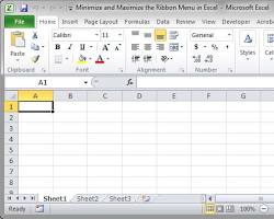 Image of Excel Ribbon Minimized