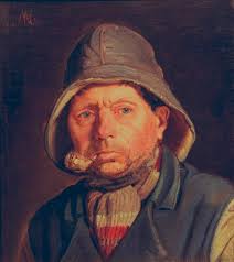 Ancher, <b>Michael Peter</b> : Pfeife rauchender Fischer. Expressionismus - pfeiferauchenderfischer