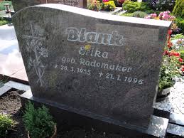 Grab von Erika Blank (geb. Rademaker) (26.03.1955-21.01.1996 ...