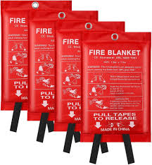 Amazon.com: Emergency Fire Blanket for Home and Kitchen - 4 ...
