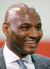 AP PhotoDetroit Pistons head coach Michael Curry smiles after being introduced to the media during a news conference Tuesday. - medium_080610_michael_curry_new_pistons_coach