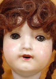 1918-1920 Art Craft Dolly Face doll, 21&quot;. all composition jointed body, sleep eyes,. open mouth with teeth - artcraft_doll_face1