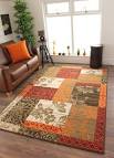 Cheap orange area rugs