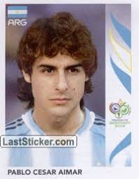Pablo Cesar Aimar (Argentina). Sticker 177. Panini FIFA World Cup. Germany 2006 - 177