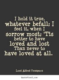 Lord Alfred Tennyson picture quotes - I hold it true, whatever ... via Relatably.com