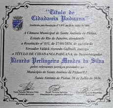 Desembargador Federal Ricardo Perlingeiro é homenageado com Título de Cidadania Paduana