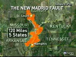 Image result for new madrid fault line