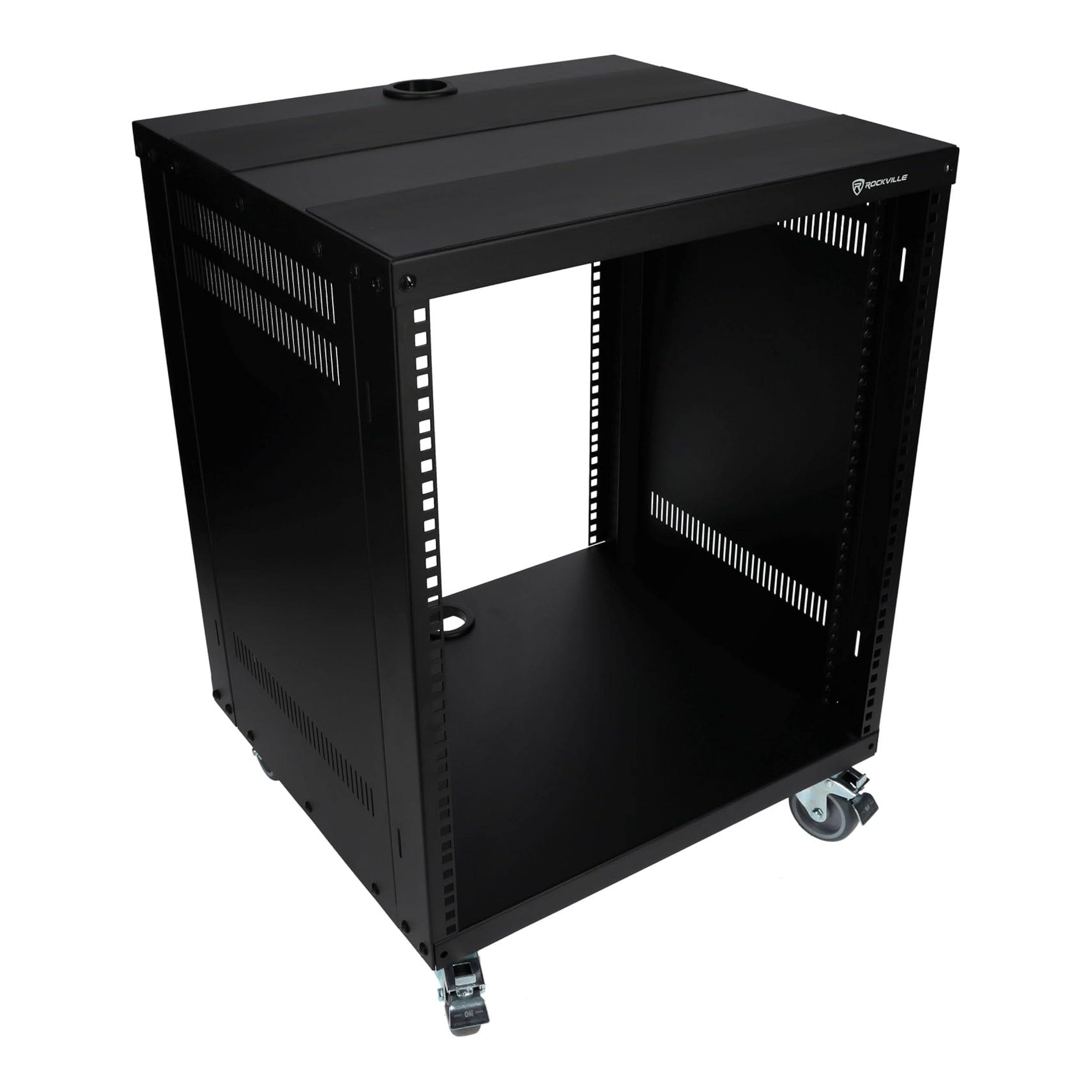 Rockville RR12U 12U Live Sound/Recording Studio Rack Case w/Wheels + Hardware