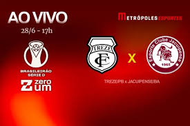 Série D ZeroUm: Metrópoles transmite Treze-PB x Jacuipense-BA Siga no YouTube
