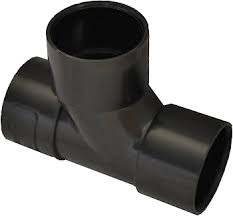 Solvent Weld 50mm Waste Pipe 90 Degree Tee - Black : Amazon ...