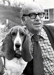 Cartoonist Alex Grahm with Freda, his pet dog that acted asinspiration. After those early readers&#39; letters, the Mail gave Graham a (female) basset puppy, ... - Cartoonist-Alex-Grahm-with-Freda-his-pet-dog-that-acted-asinspiration