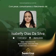 Grupo Santa Cruz comunica o falecimento, aos 13 anos, de Isabelly Dias da Silva - São Carlos em Rede