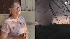 Novo vídeo do tornado que atingiu o RS: moradora reza enquanto fenômeno se aproxima de casa; VEJA