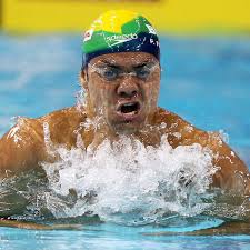 Felipe Silva of Brazil competes in the men&#39;s 100m breaststroke qualifier at the 10th FINA Swimming Short Course World Championships in Dubai, ... - swimmer_1786647i