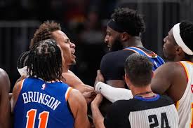 Daniels, Robinson ejected after fight, part of one-sided series-clinching win for Knicks over Hawks