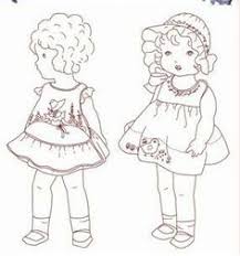 Résultat de recherche d'images pour "Redwork embroidery girls dress up"
