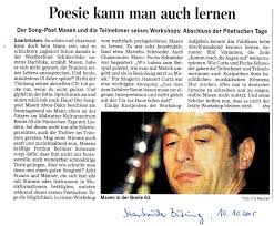 <b>Masen Abou-Dakn</b> » Poesie kann man auch lernen - 051010-saarbrucker-zeitung-ws