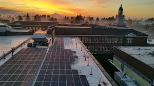 Solar panels on Roosevelt High School