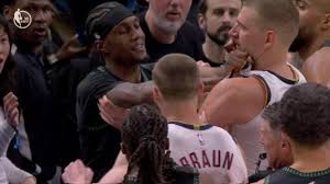 Timberwolves and Nuggets get into a scuffle in the closing seconds