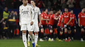 Liga leaders Real Madrid stung by late Osasuna winner