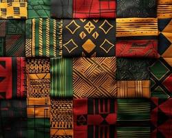 Gambar Diverse African batik patterns with bold colors